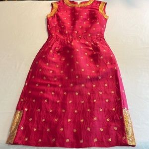 Custom Handmade Formal Pink and Gold Dress Size 4/6
